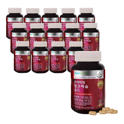 뉴트리디데이 프리미엄 밀크씨슬 골드 500mg 90정 (15개)_이미지