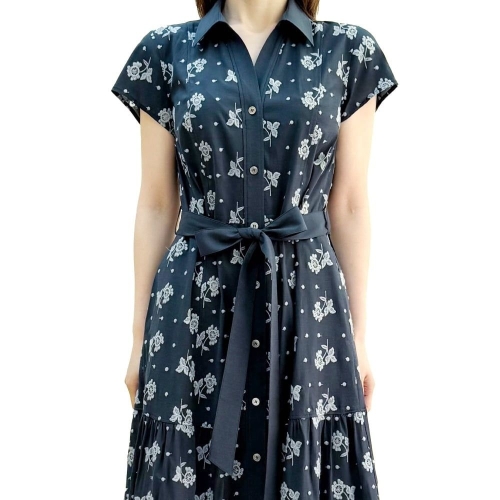 비꼴리끄 자수 캡소매 캉캉 원피스 B252WO3130_이미지