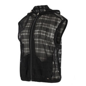 엘르골프 체크 메쉬 우븐 베스트 6K41401