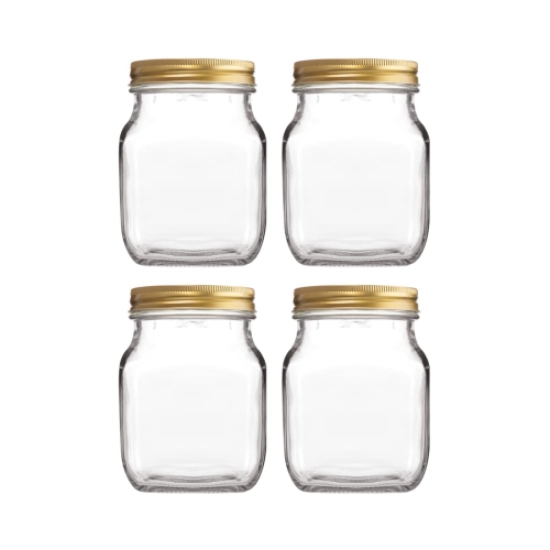  경성리빙테크 경성 사각 유리병 900ml [4개]