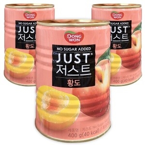 동원F&B 저스트 노슈가 황도 400g (3개)_이미지
