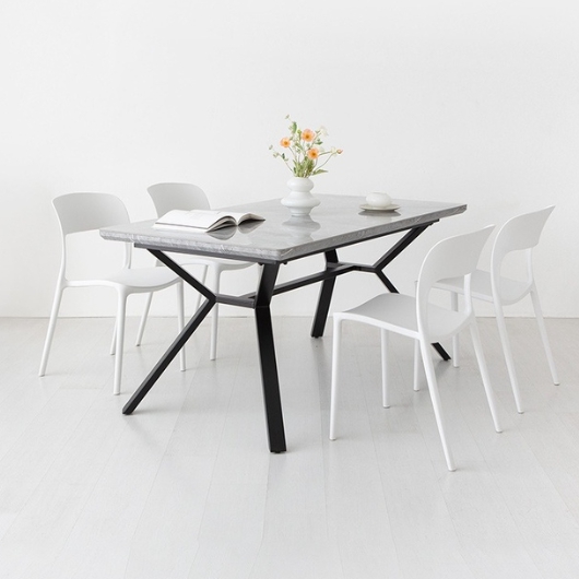 마켓비 라네트 J형 세라믹 확장형 식탁 1600 (TONGY의자4개)