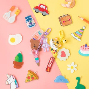 슈링클스 종이 키링 만들기 2개완성 체험학습 미술놀이 재료 단체 키트 솜씨키트_이미지