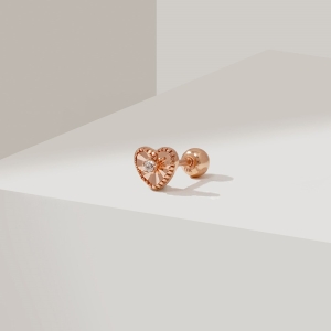 GB 하트 컷팅 스톤 14k GOLD 피어싱 LPFN1030G