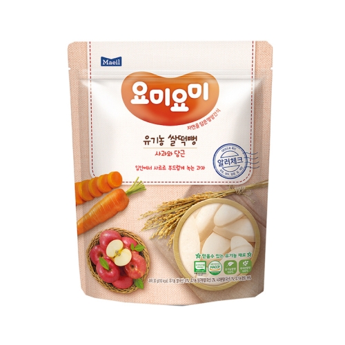 요미요미 유기농 쌀떡뻥 사과와 당근 30g (1개)_이미지
