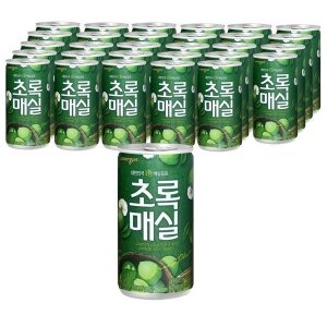초록매실 180ml x30캔 음료수 작은캔 캔음료