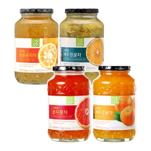 초록원 참꿀유자차 +꿀청귤차 +꿀자몽차 +감귤차 4KG_이미지