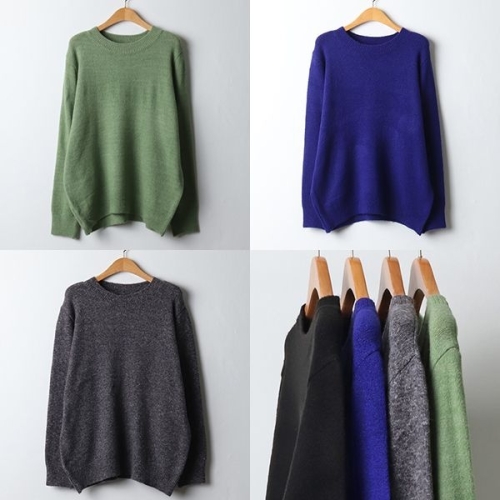 아이우먼 위쉬몰 EB 라운드넥컬러니트티 J387H510 빅사이즈_이미지