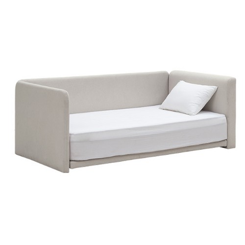 레이디가구 레브 패브릭 슬림헤드 데이베드 침대 SS+높은형 안전가드 (딴딴이16독립)_이미지