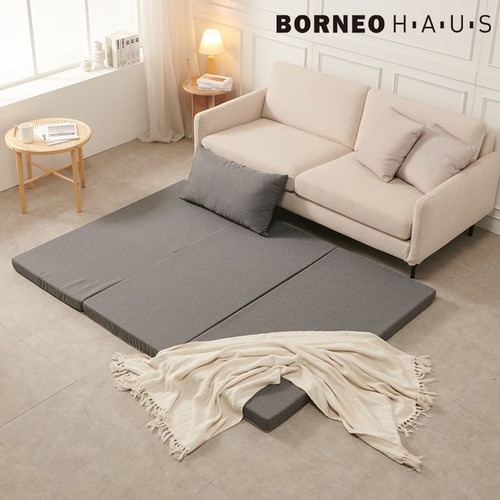 BIF보루네오 엘리브 3단 접이식 HR폼 토퍼 매트리스 Q (7cm)_이미지