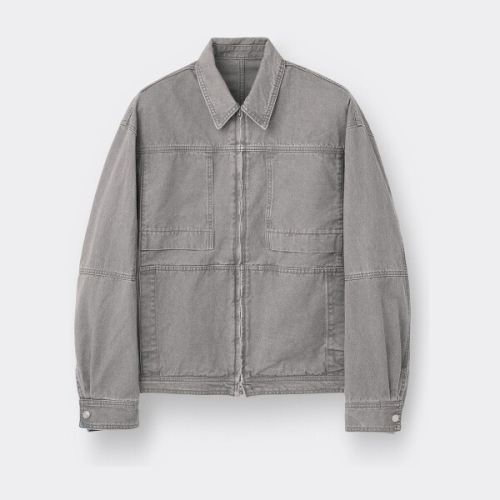 그레이 코튼 집 트러커 CWUAS26282GYX