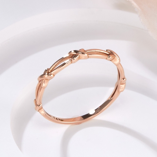 비앤비골드 18K 라운딩 X매듭 링크 체인 반지 SRS42277