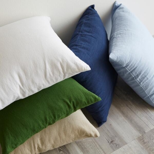 엘르비 19가지 색상의 고급 린넨8수 원포인트 인테리어 쿠션