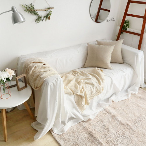 까사베르데 ㅤ화이트 소파커버 3인용_이미지