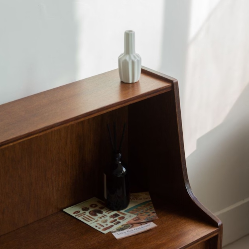 카민우드퍼니쳐 세느 라왕 원목 합판 레트로 미닫이 수납장 600_이미지