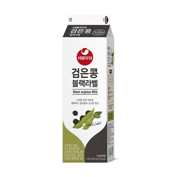 서울우유 검은콩 블랙라벨 우유 900ml (1개)_이미지