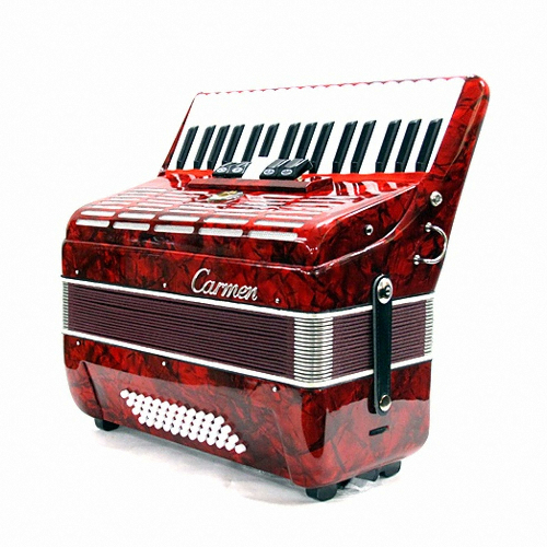 HMI Carmen 아코디언 48베이스 3열 34건반 레드_이미지