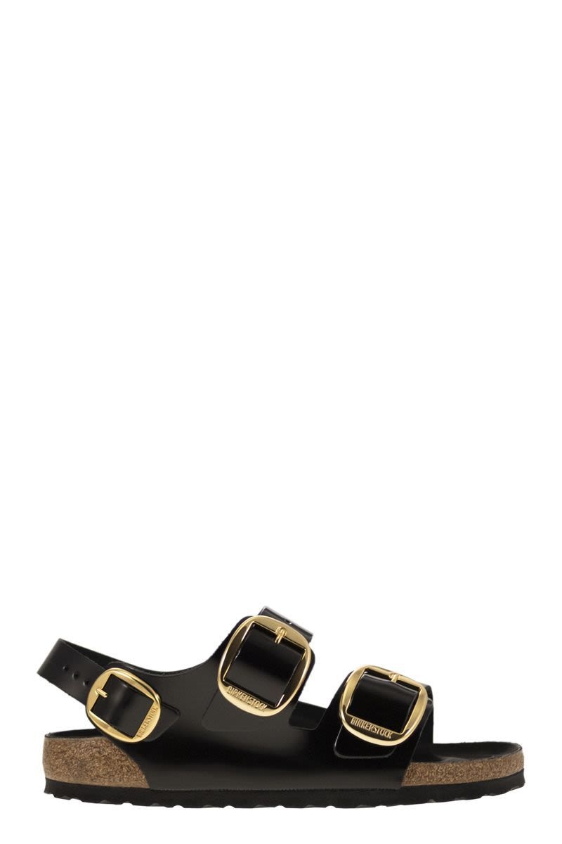 Conti MILANO 빅 BUCKLE 레더 샌들 1024211BLK