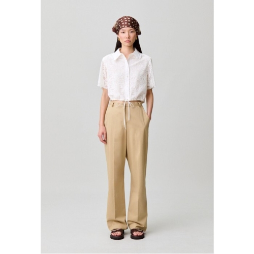 끌로디피에로 Chemise dentelle courte CFPCM00561_A007 BLANC