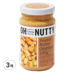 오넛티 땅콩버터 오리지널 100% 230g (3개)_이미지