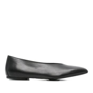 릭오웬스 포인티드 토 블랙 가죽 슬립온 발레리나 플랫 RP02E4860 LGE09