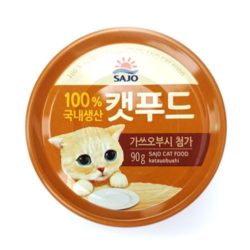 사조 캣푸드 가쓰오부시 캔 90g