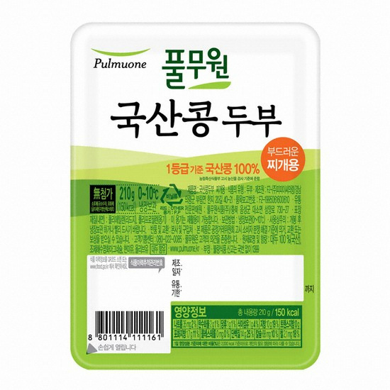 풀무원 국산콩두부 찌개용 210g (1개)_이미지