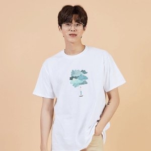 키밍 먹구름 반팔티 포인트티 기본반팔코디 W6FFB41_이미지