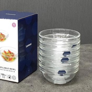 편리한 엠필러블 강화볼 10cm 6p 시리얼볼 샐러드 믹싱볼 유리용기