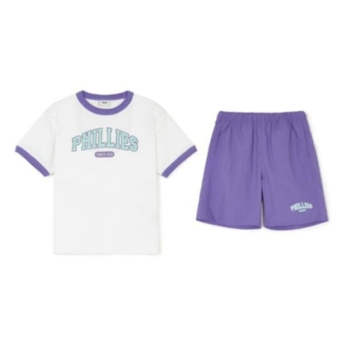 MLB키즈 M 트레이닝세트 NQK 7AS1V0443-10VOS VARSITY 반팔 티셔츠 세트_이미지