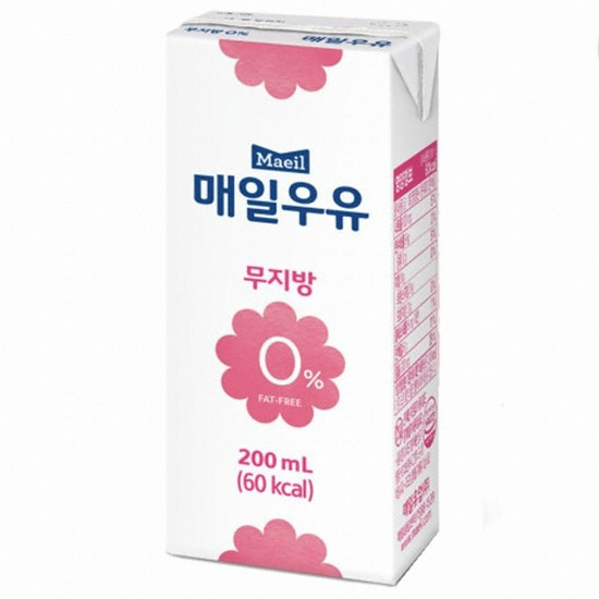 매일유업 매일우유 무지방 0% 200ml (멸균) (24개)_이미지