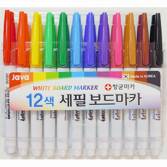 자바펜 세필 보드마카 세트 (12색x1개)_이미지