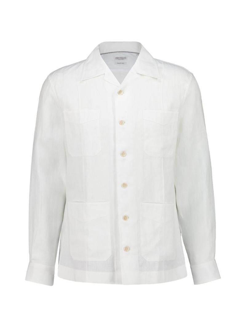 브루넬로쿠치넬리 브루넬로 쿠치넬리 LINEN BLEND SHIRT MA6780648C001 16JP3 T_이미지