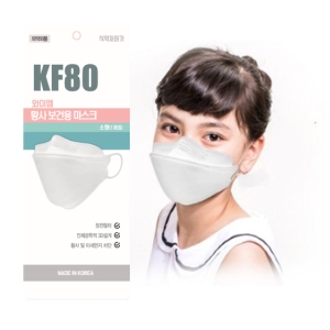 황사보건용마스크 KF80 소형 화이트 1개입 30매