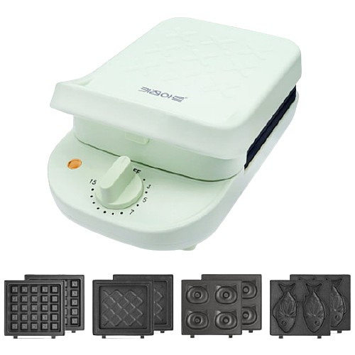 키친아트 렉스 4in1 타이머 와플 샌드위치 메이커 (그린)