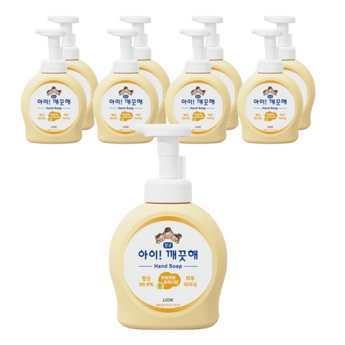 아이깨끗해 항균 폼 핸드솝 순 보송보송 파우더향 490ml (9개)_이미지