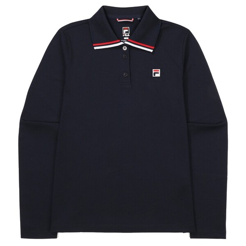 휠라 피케 스판 긴팔 카라티 FS2TLF3351F (INA, 잉크네이비)_이미지