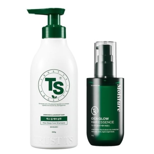  맥스 딥케어 샴푸 500g+TS 시카 글로우 헤어에센스 75g 2종세트