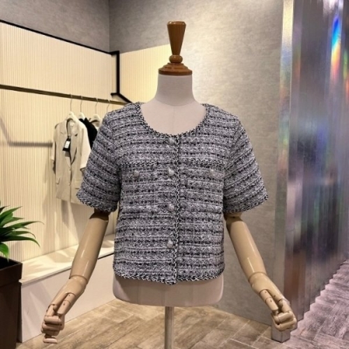 에이비에프지 트위드 크롭 반팔 재킷 AOY2HJ16E