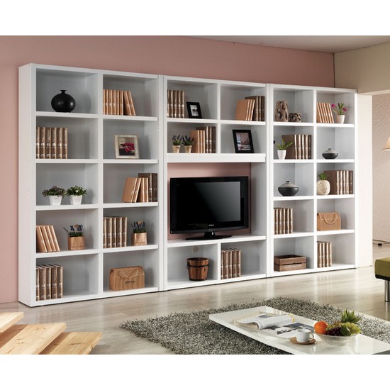 우아미가구 헤바 오픈형 책장 거실장세트 3600_이미지