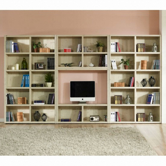 우아미가구 헤바 오픈형 책장 거실장세트 3600_이미지
