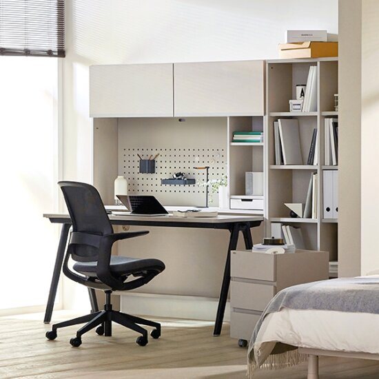 일룸 로이모노 5단 도어포함 책상세트