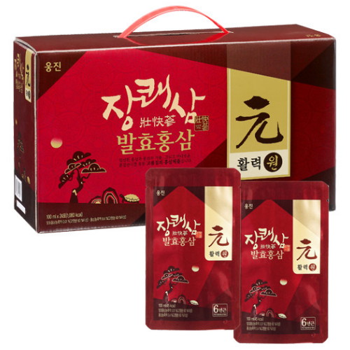 웅진  장쾌삼 발효홍삼 활력원 100ml 24포 (1개)