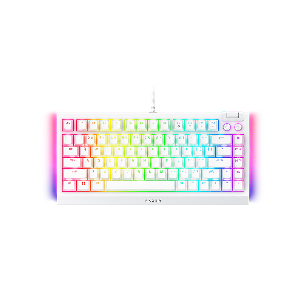 Razer BlackWidow V4 75% 기계식 화이트