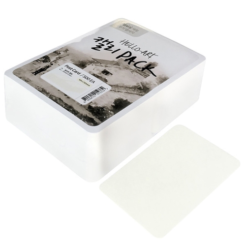 종이문화 헬로우아트 캘리팩 엠보 엽서 2 화이트 500매