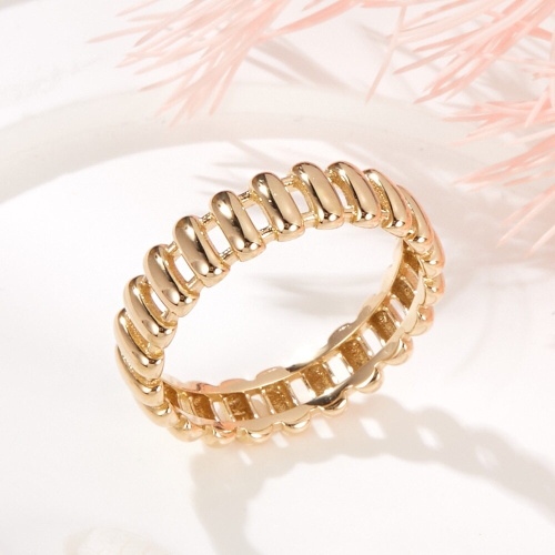 비앤비골드 14K 라운딩 버티컬 링크 올밴드 반지 SRS42089_이미지