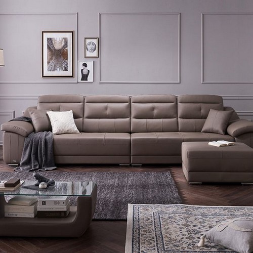 에넥스 ENNEE NEW 3BACK 이태리 천연가죽 소파+테이블 6인용 (스툴포함)