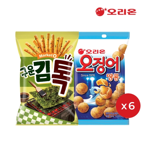 구운김톡 x 6개 + 오징어땅콩 x 6개