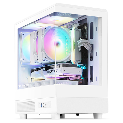darkFlash DB330M RGB 강화유리 (화이트)_이미지