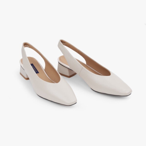 세라 에디션 여성 소프트 스퀘어 슬링백 O24G105 4CM_아이보리 581683_O24G105_IV0